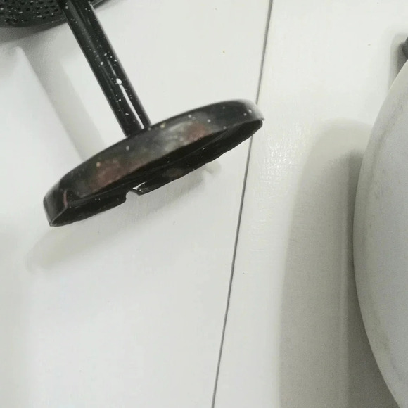 Vintage Georges Briard Ambrosia Enamel Coffee Pot Percolator Fire King Glass Top - Picture 7 of 9